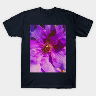 Beautiful Warm Blue and Purple Flower Summer Art T-Shirt